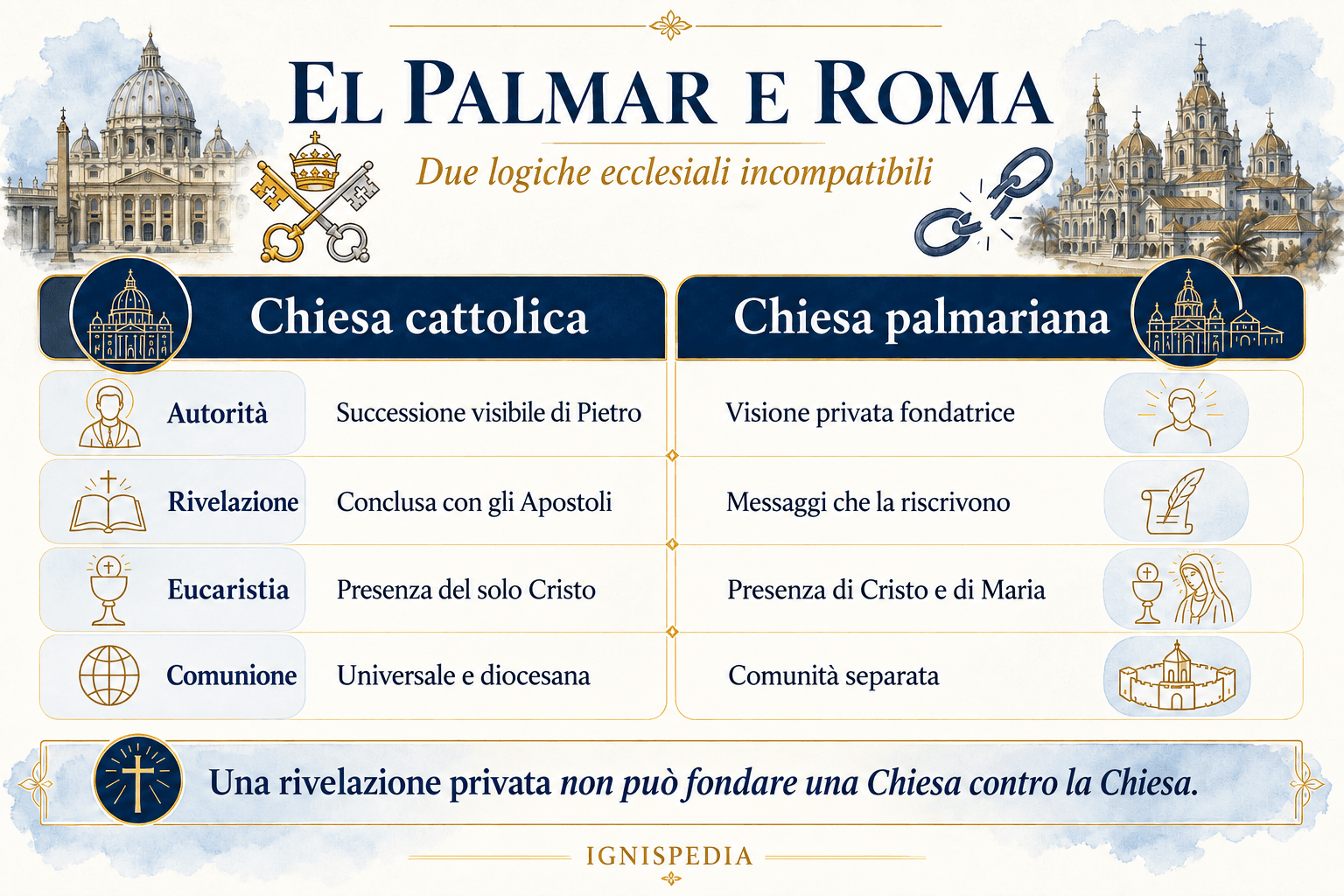 Confronto dottrinale tra la Chiesa cattolica e la Chiesa palmariense