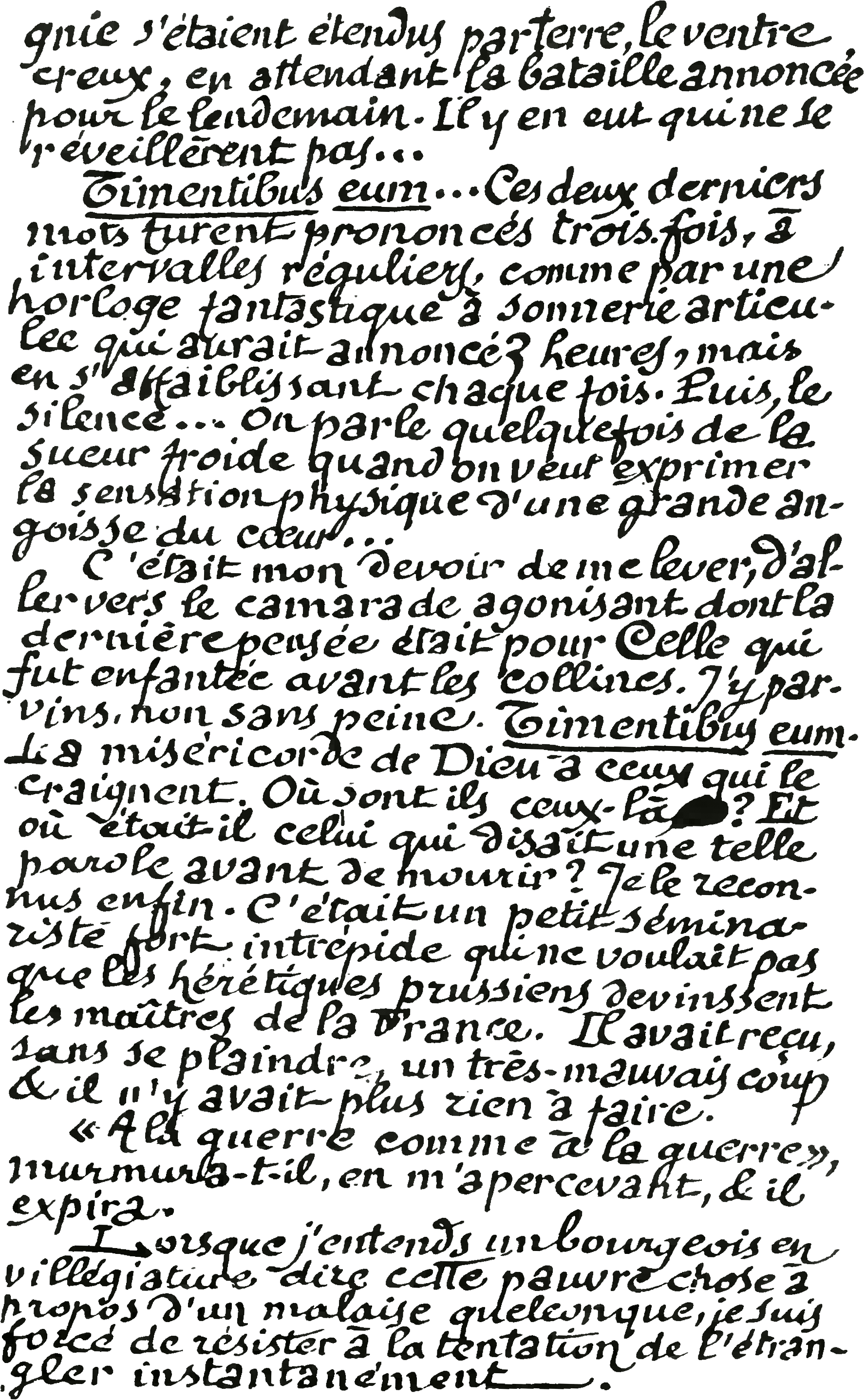 Fac-similé d'un manuscrit autographe de Léon Bloy