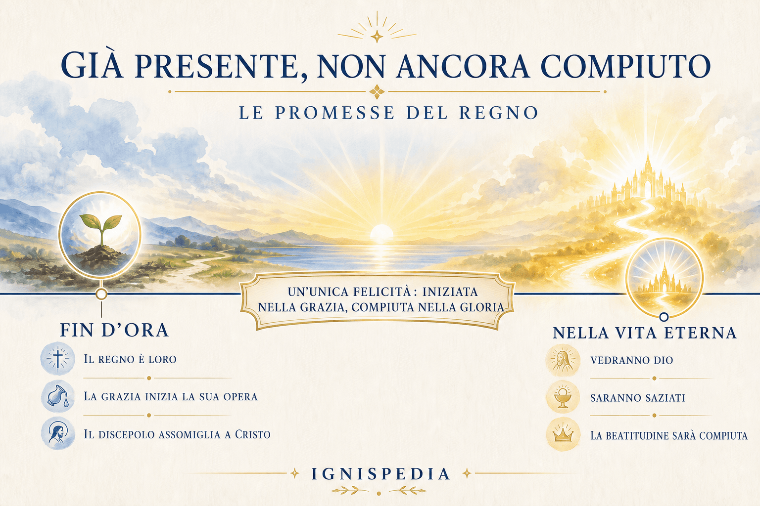 Le promesse delle Beatitudini già iniziate nella grazia e compiute nella gloria