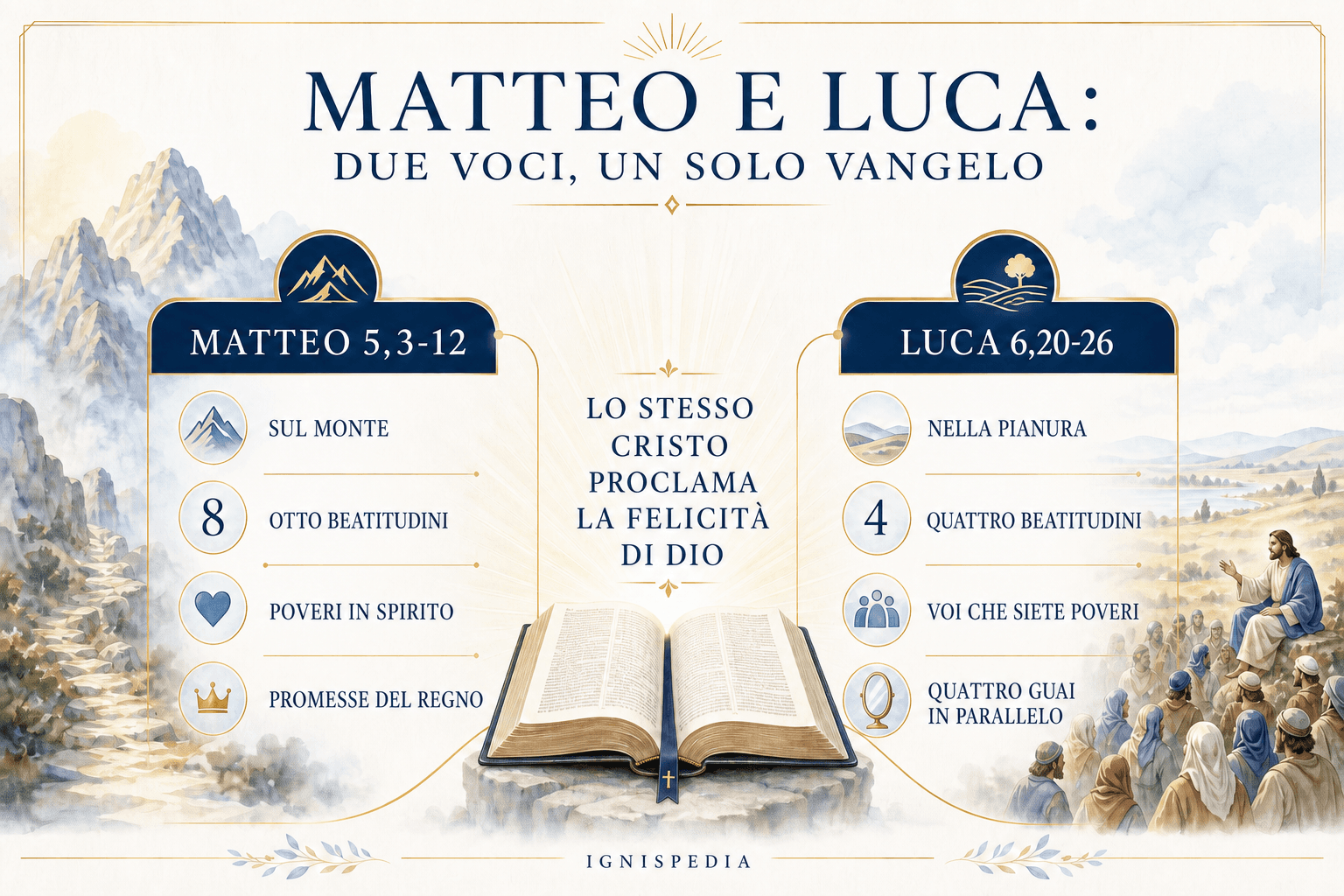 Confronto delle Beatitudini secondo Matteo e secondo Luca