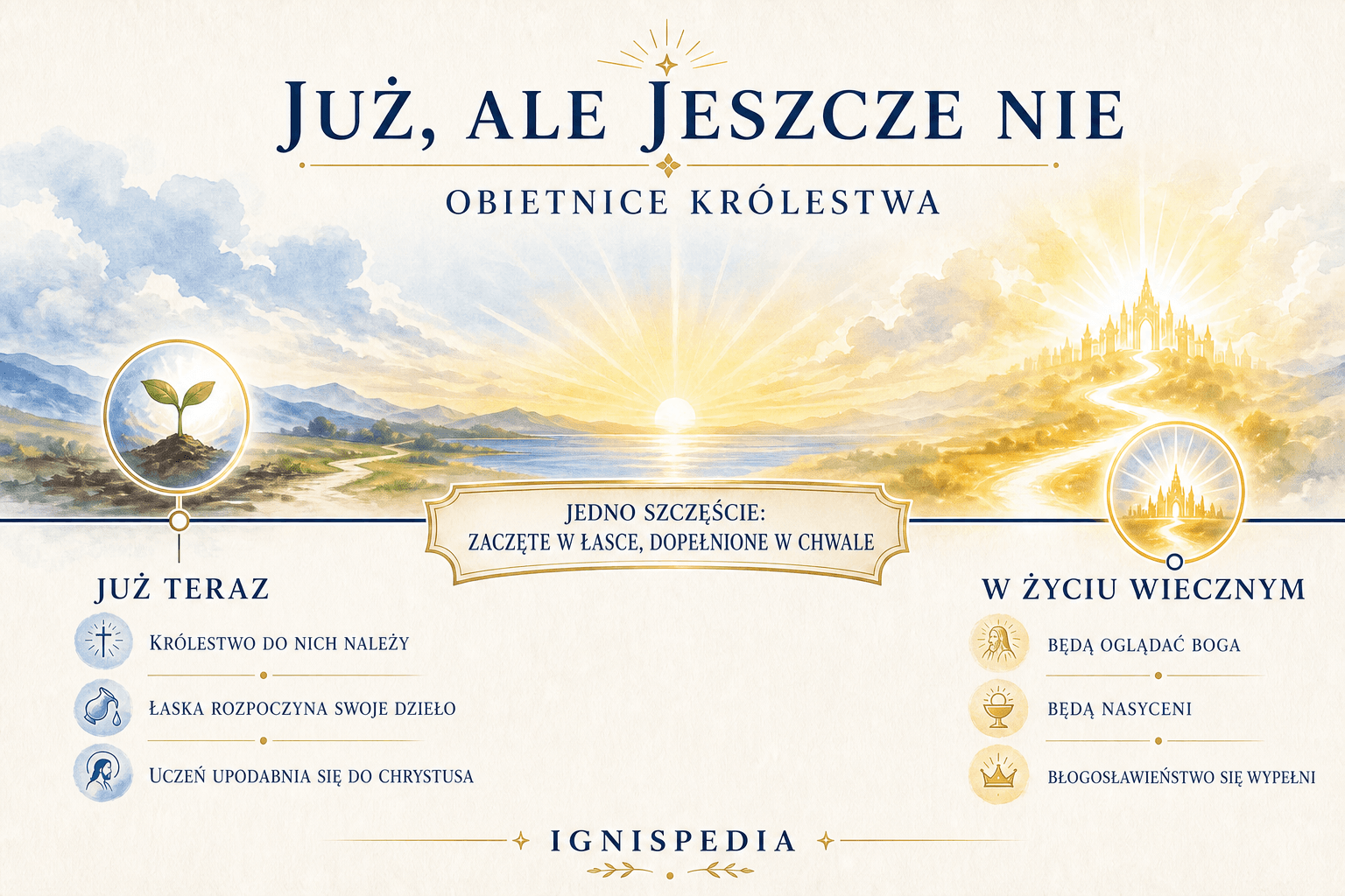 Obietnice Błogosławieństw już rozpoczęte w łasce i wypełnione w chwale