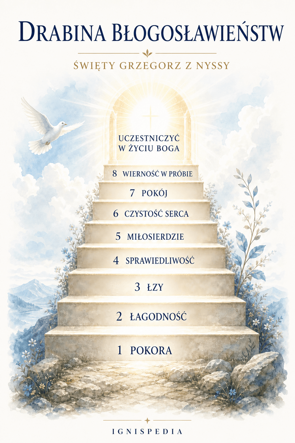 Duchowa drabina ośmiu Błogosławieństw według św. Grzegorza z Nyssy