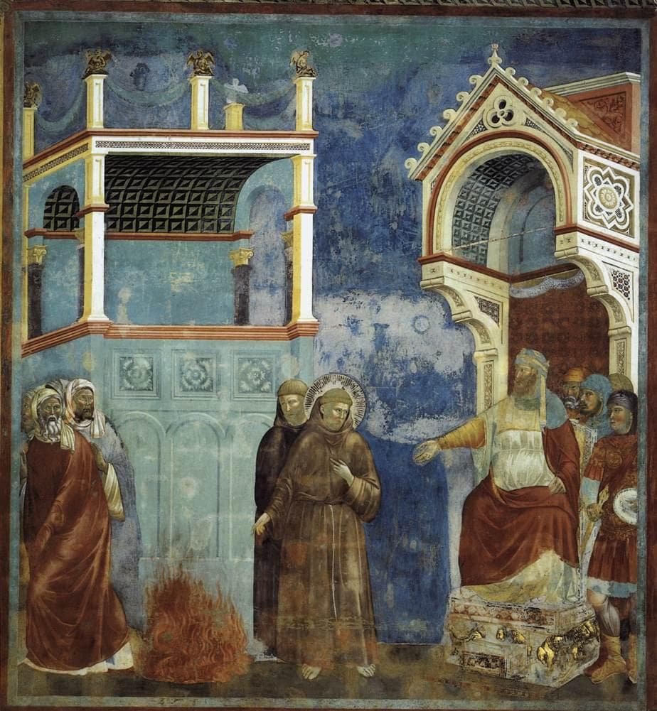 Der heilige Franz von Assisi vor Sultan al-Malik al-Kamil