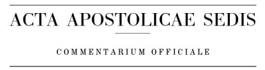 En-tête typographique des Acta Apostolicae Sedis