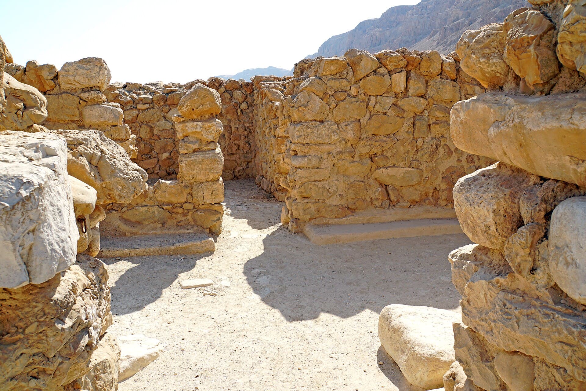 As ruínas de Qumran junto ao mar Morto