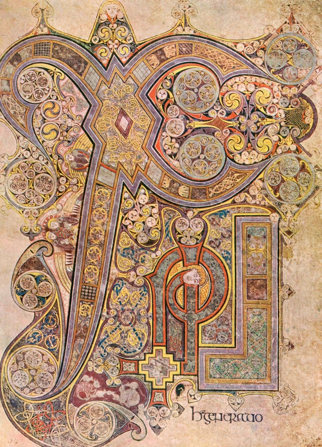 Page du Chi-Rho du Livre de Kells, folio 34r