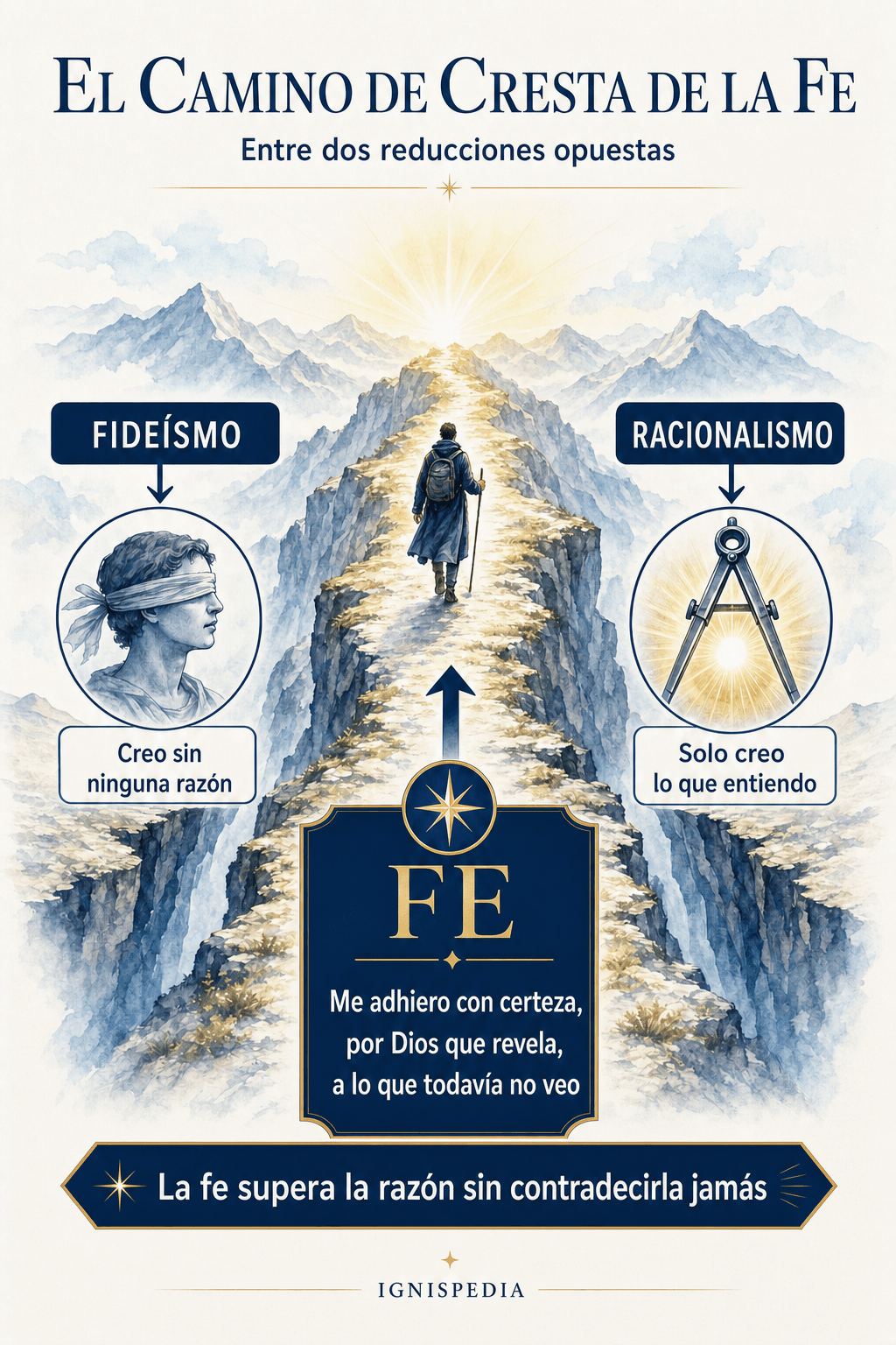 La fe como camino de cresta entre el fideísmo y el racionalismo
