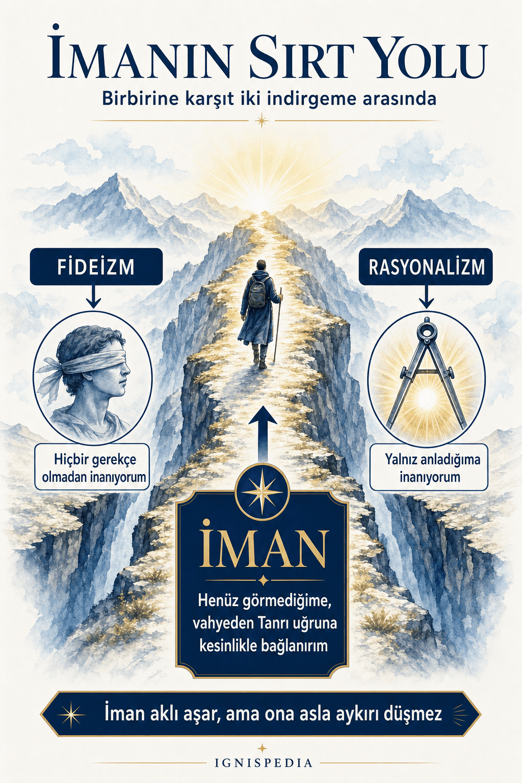 Fideizm ve rasyonalizm arasında sırt yolunda yürüyen iman