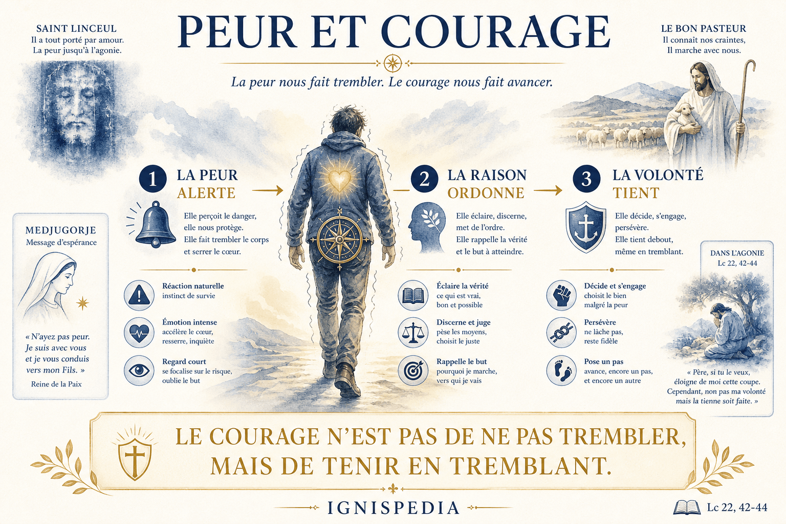 La peur alerte, la raison ordonne et la volonté tient