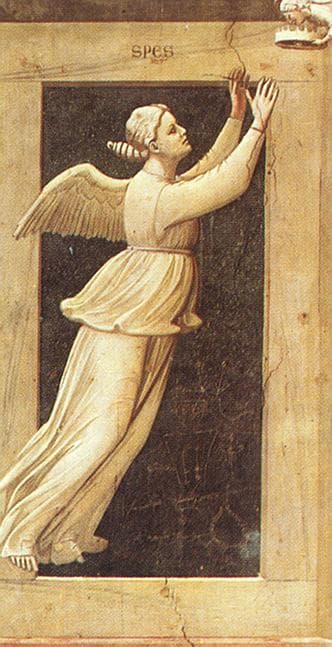 Allégorie de l'Espérance peinte par Giotto dans la chapelle des Scrovegni