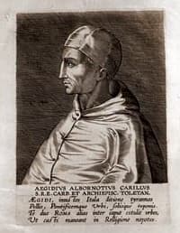 Gravure ancienne du cardinal Gil Álvarez de Albornoz