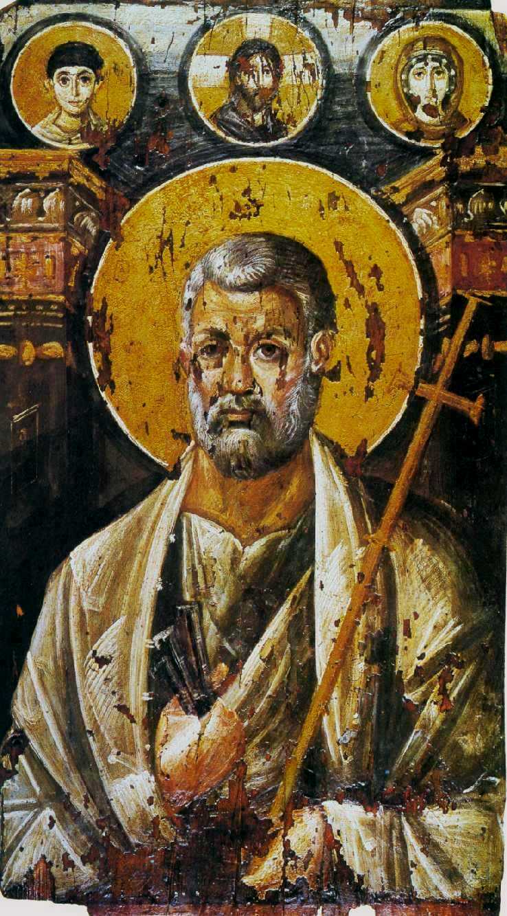 Ícone de São Pedro, encáustica sobre madeira.