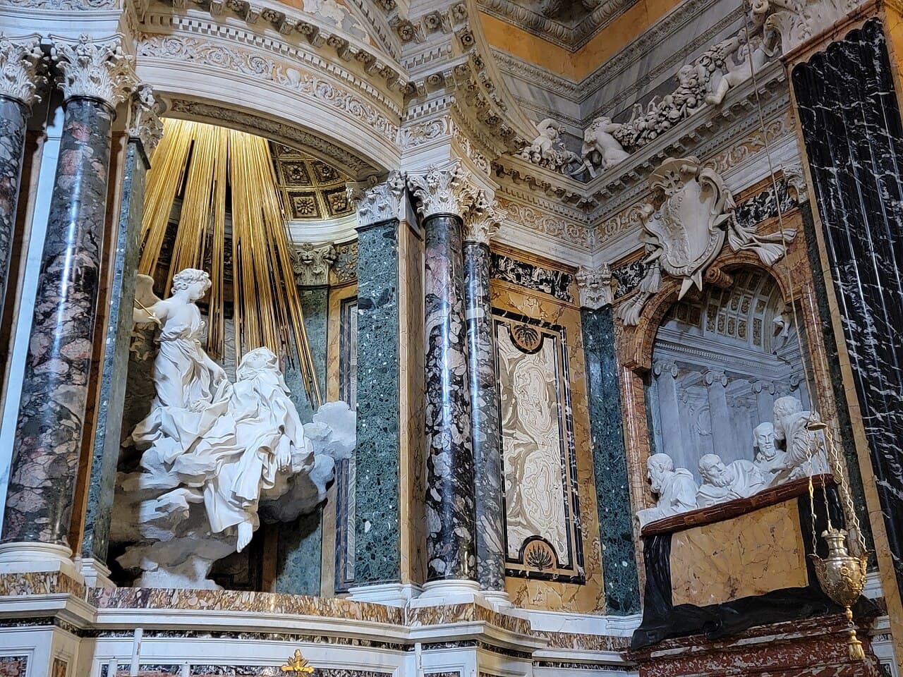 L'Extase de sainte Thérèse, sculpture du Bernin, chapelle Cornaro, Santa Maria della Vittoria, Rome