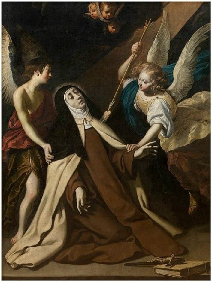 Sainte Thérèse d'Avila en extase, tableau du XVIIe siècle