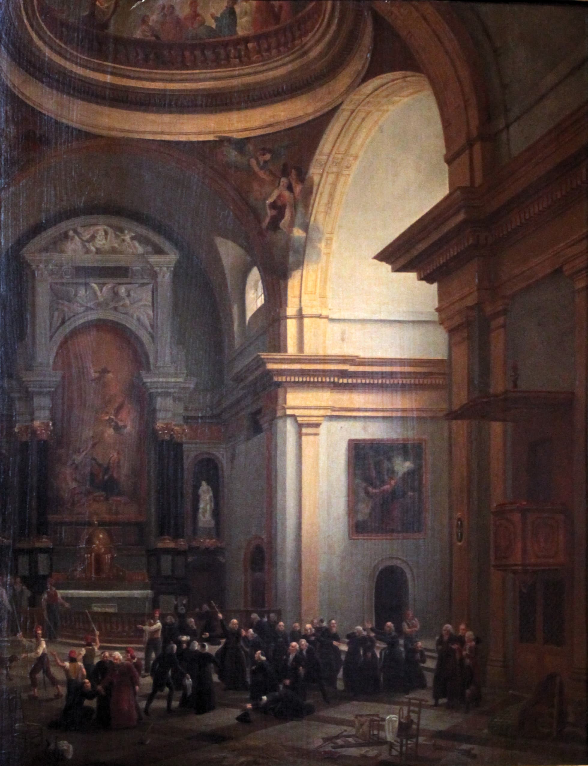 Painting by Marie-Marc-Antoine Bilcocq depicting the Carmes massacre, circa 1830