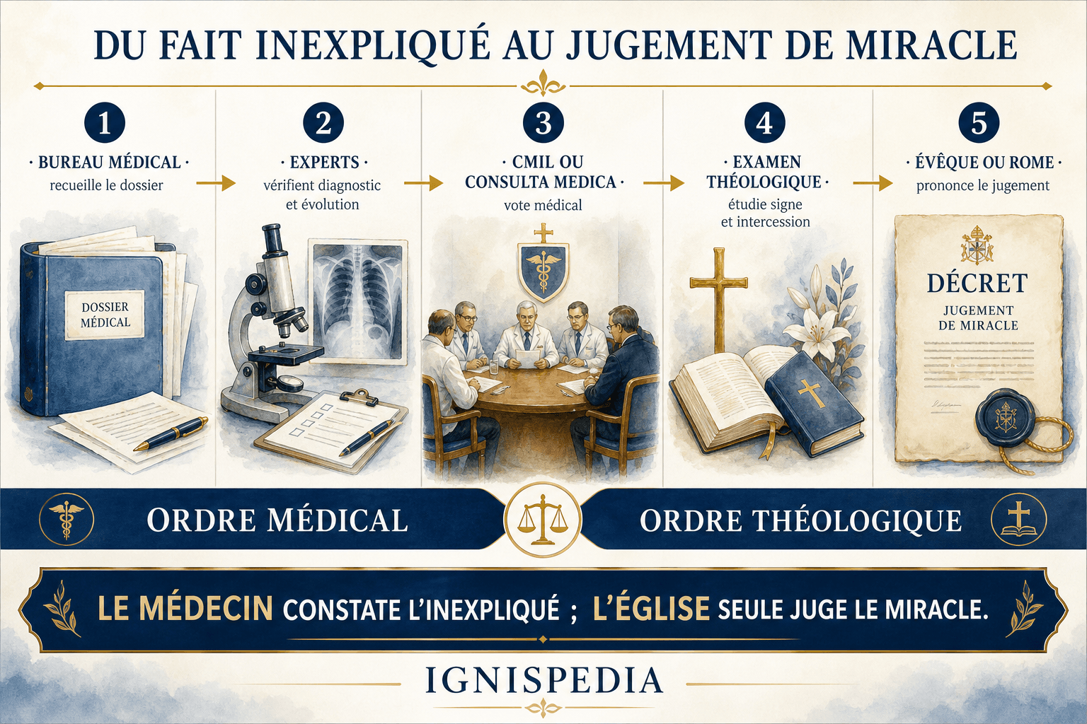 Les cinq étapes du constat médical au jugement ecclésial de miracle