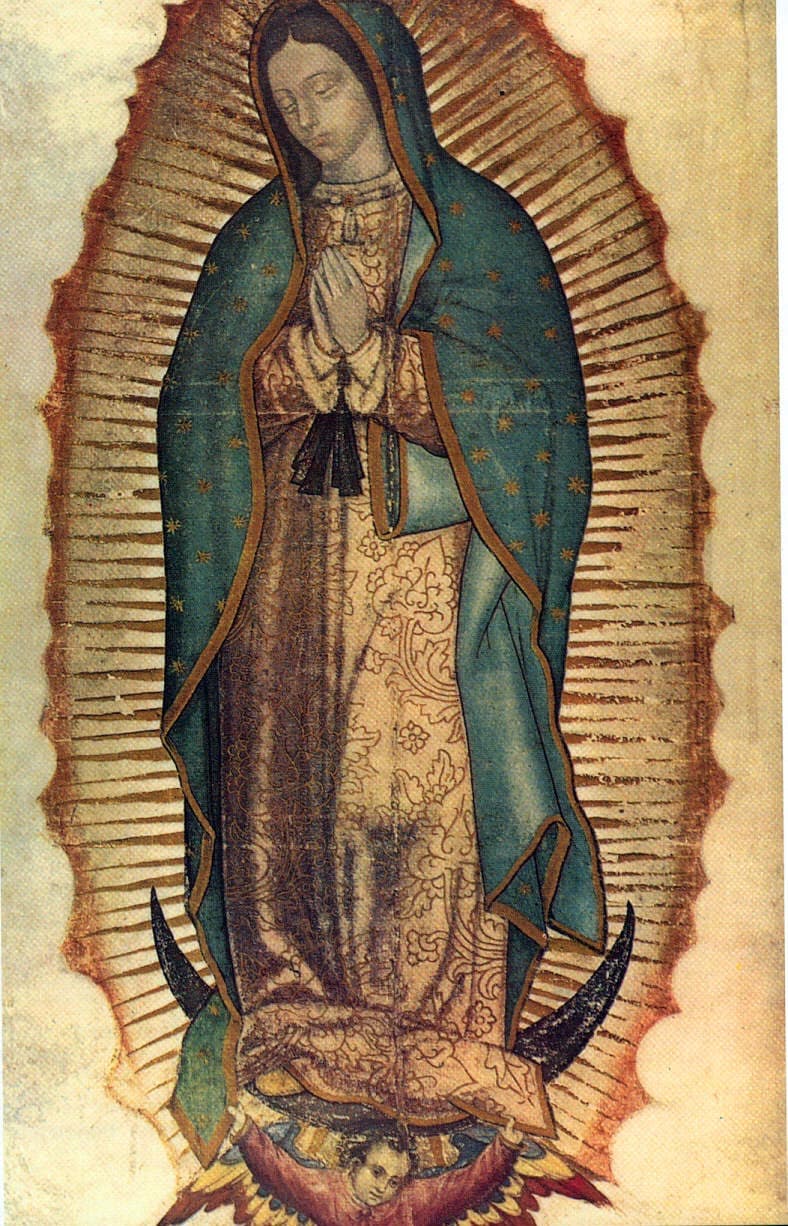 The image of Our Lady of Guadalupe on the tilma of Juan Diego