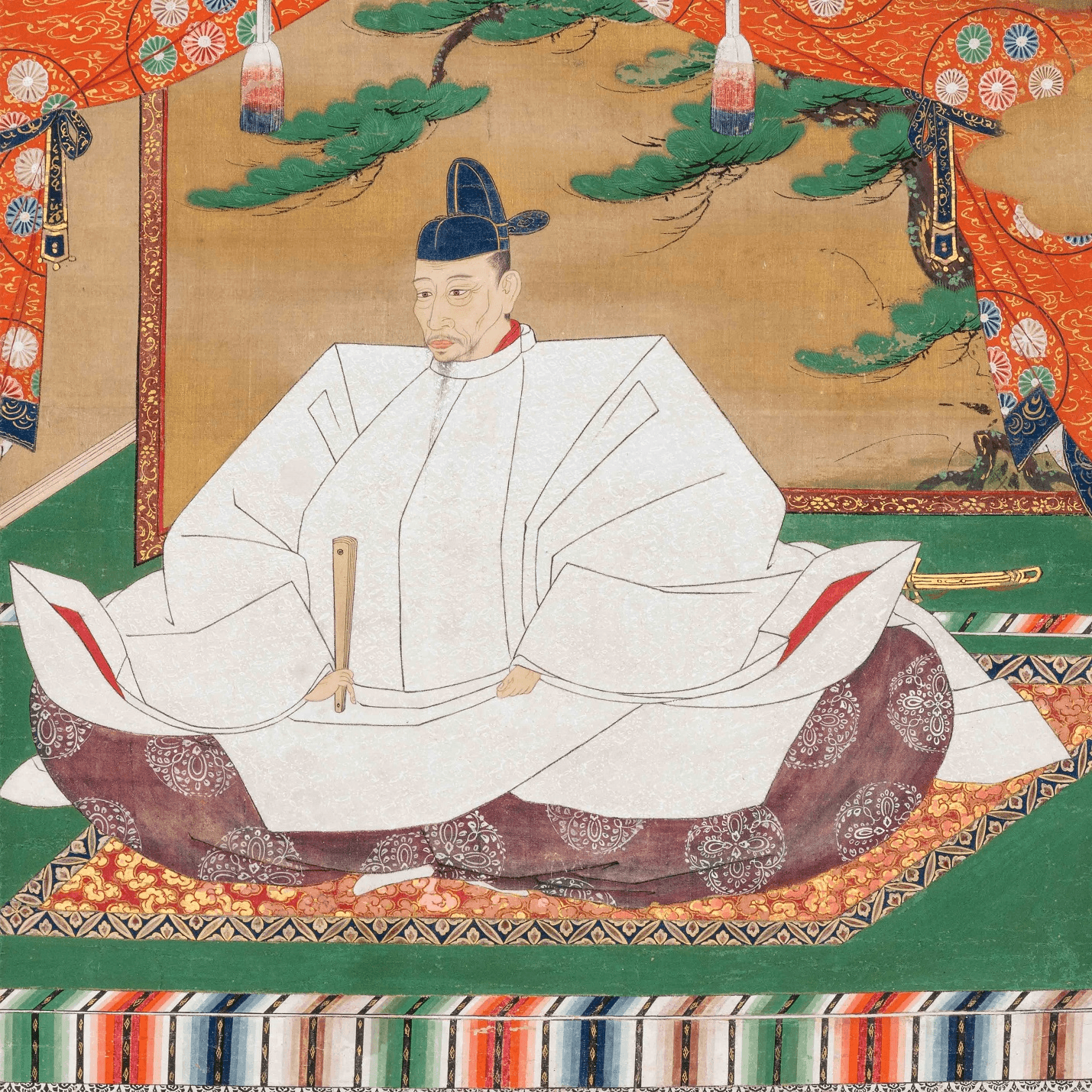Посмертный портрет Тоётоми Хидэёси (1537–1598), около 1598 года (Кодай-дзи, Киото)