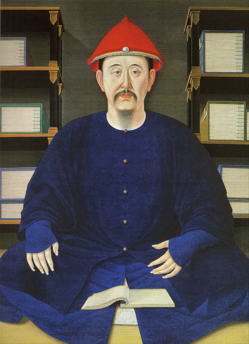 Official portrait of Emperor Kangxi in court dress, Qing dynasty