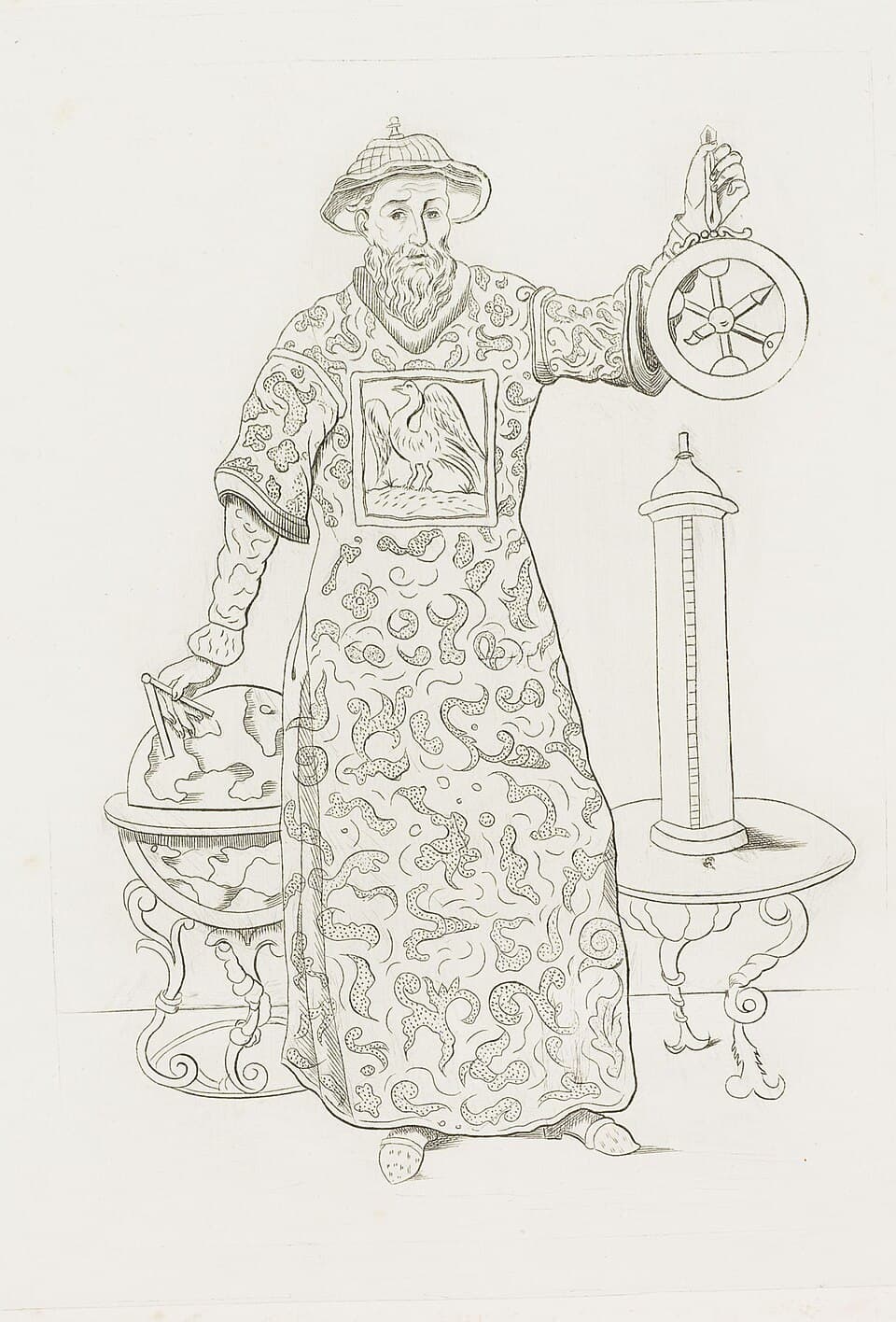 Engraved portrait of Ferdinand Verbiest