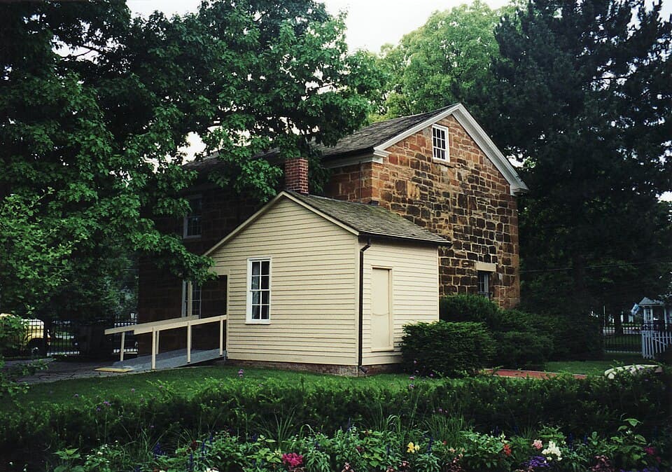 Carthage Jail in Illinois, das Gefängnis, in dem Joseph Smith und Hyrum Smith 1844 getötet wurden