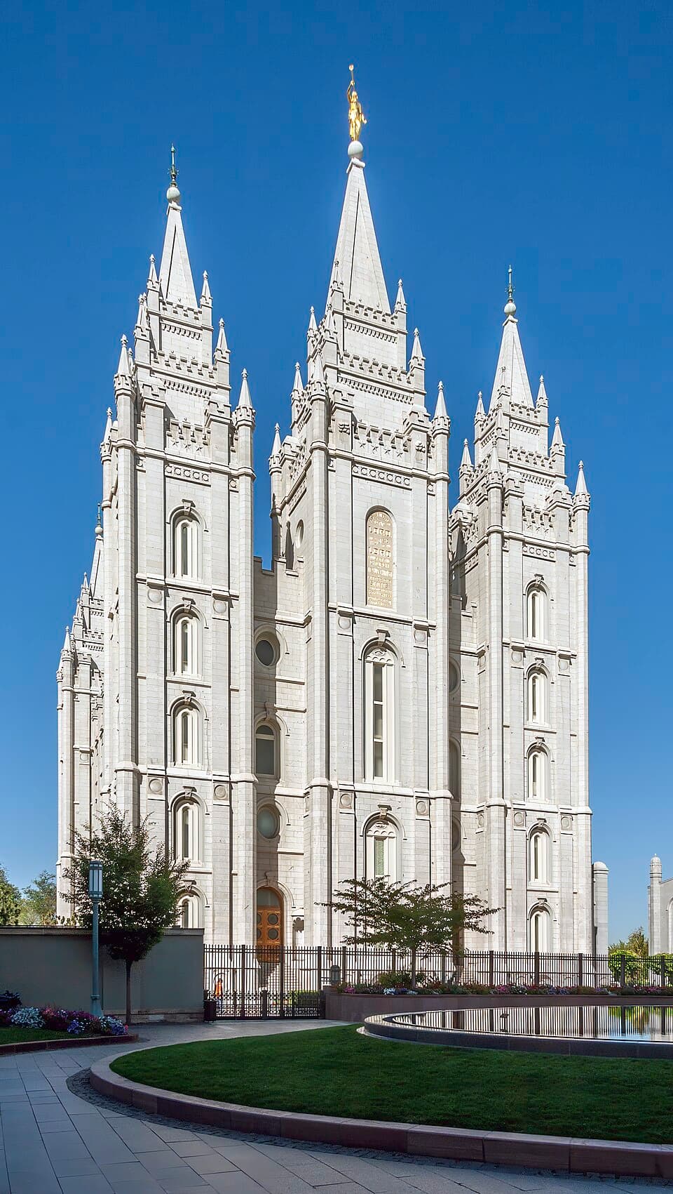 Salt-Lake-Tempel der Mormonen, das sichtbarste Zeichen der Kirche Jesu Christi der Heiligen der Letzten Tage