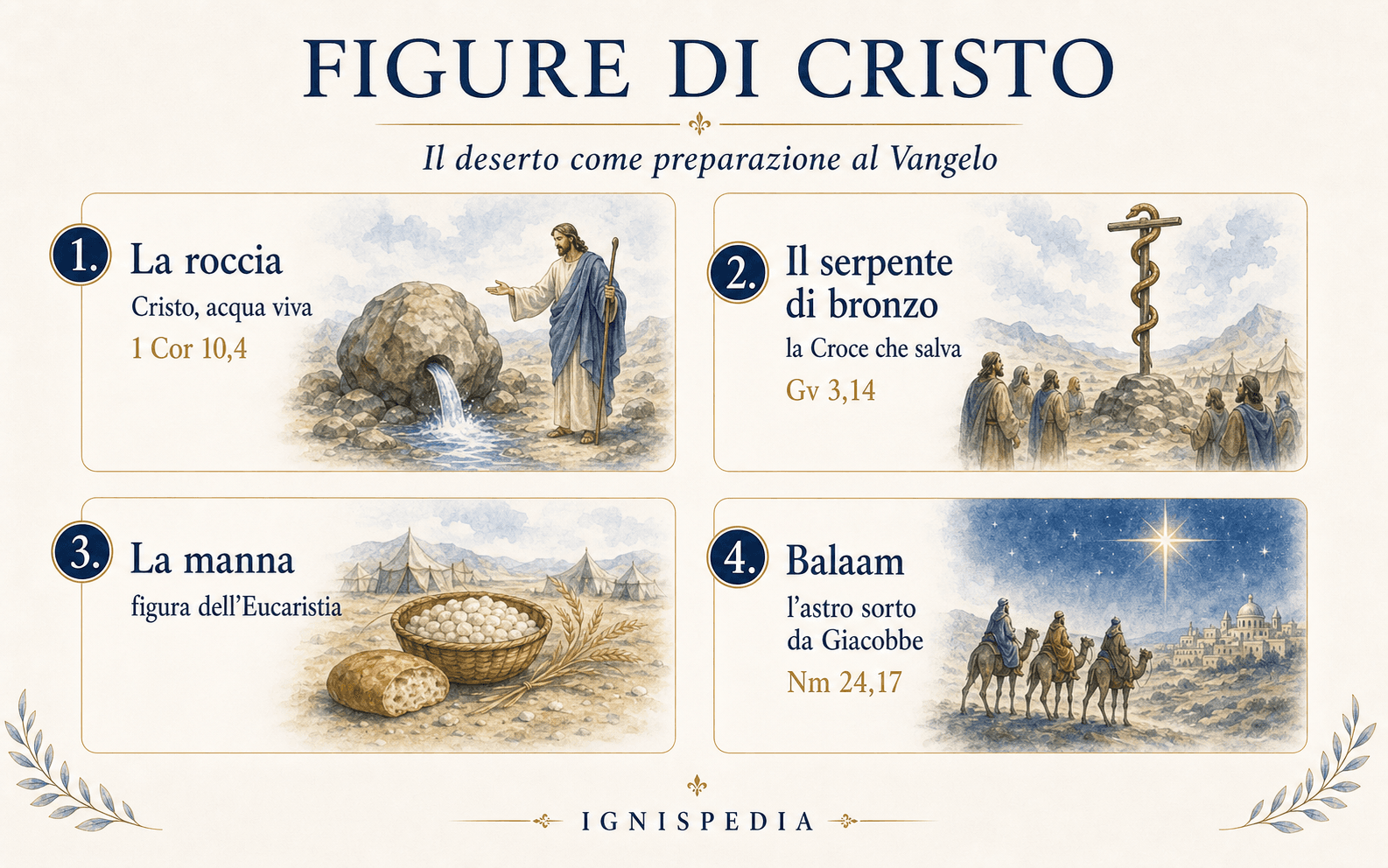 Infografica delle figure di Cristo nel libro dei Numeri