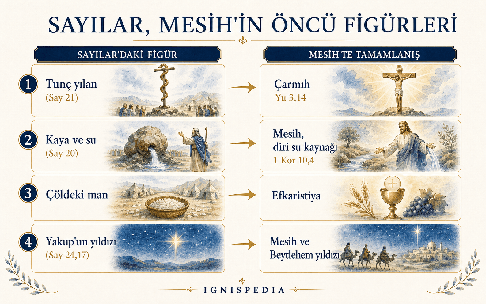 Sayılar Kitabı’nda Mesih’in figürlerinin infografiği