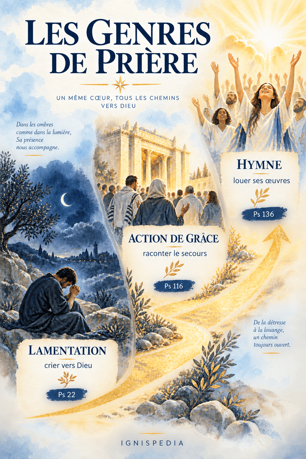 Trois genres de prière des psaumes : lamentation, action de grâce et hymne