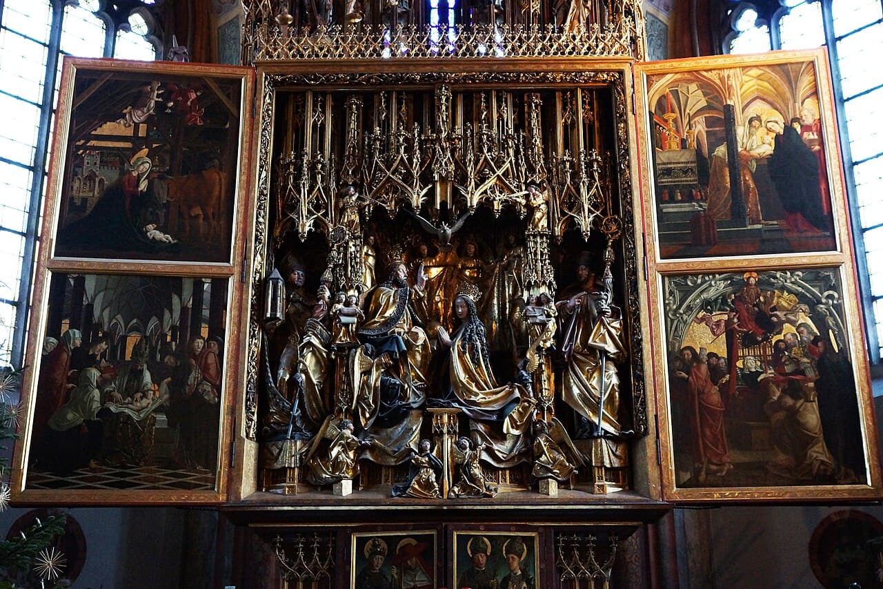 Der geöffnete St. Wolfganger Altar von Michael Pacher