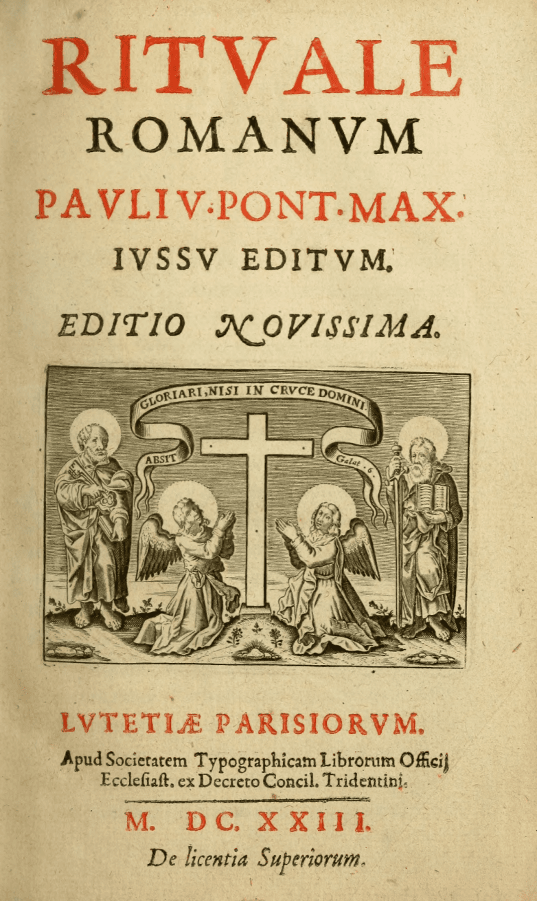 Page de titre du Rituale Romanum, édition parisienne de 1623