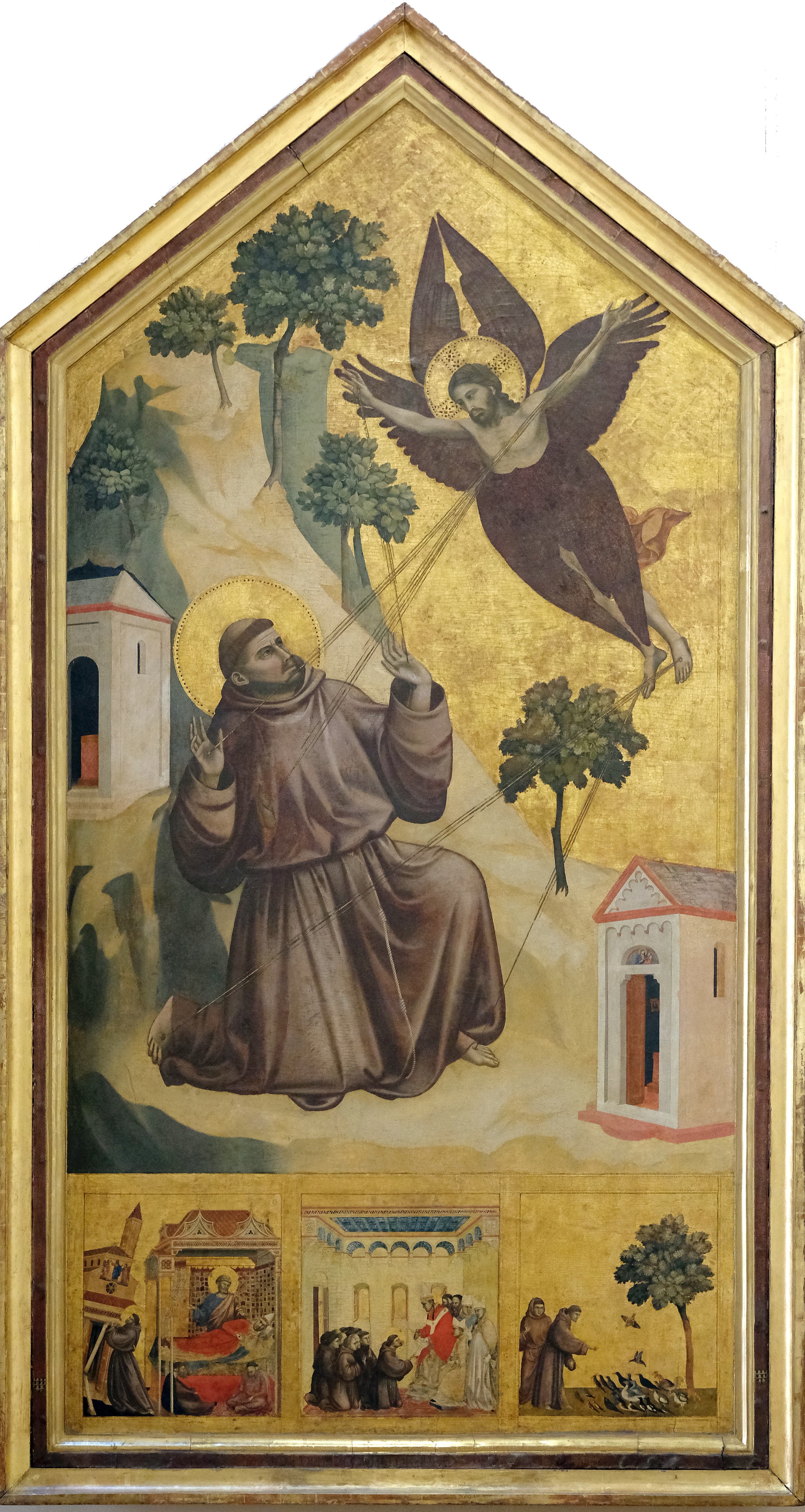 Giotto, Saint François recevant les stigmates, panneau du Louvre