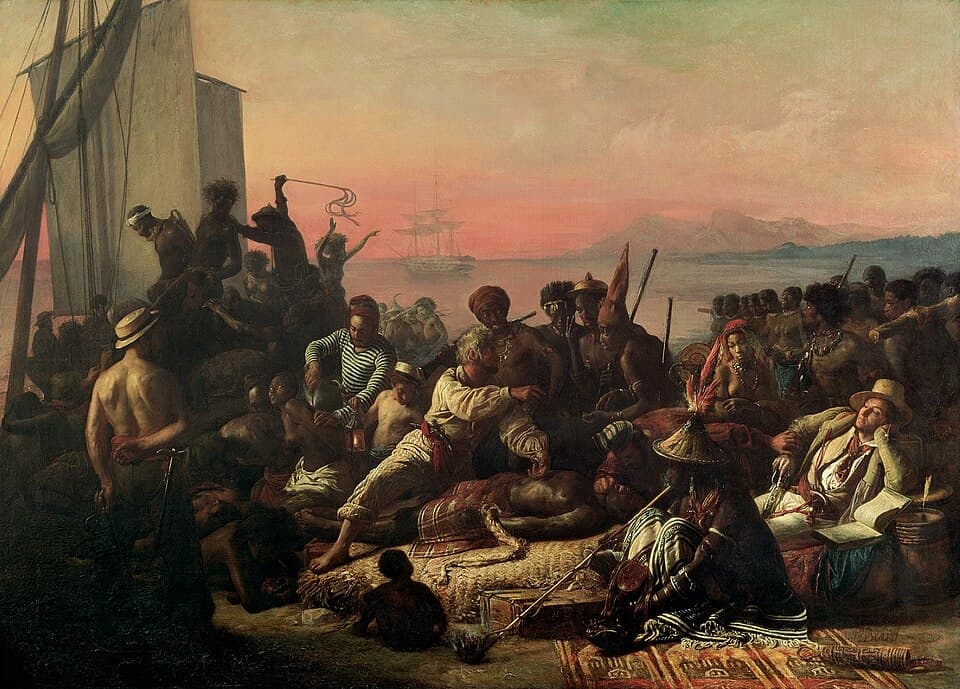 Auguste-François Biard, La traite des esclaves, tableau du XIXe siècle