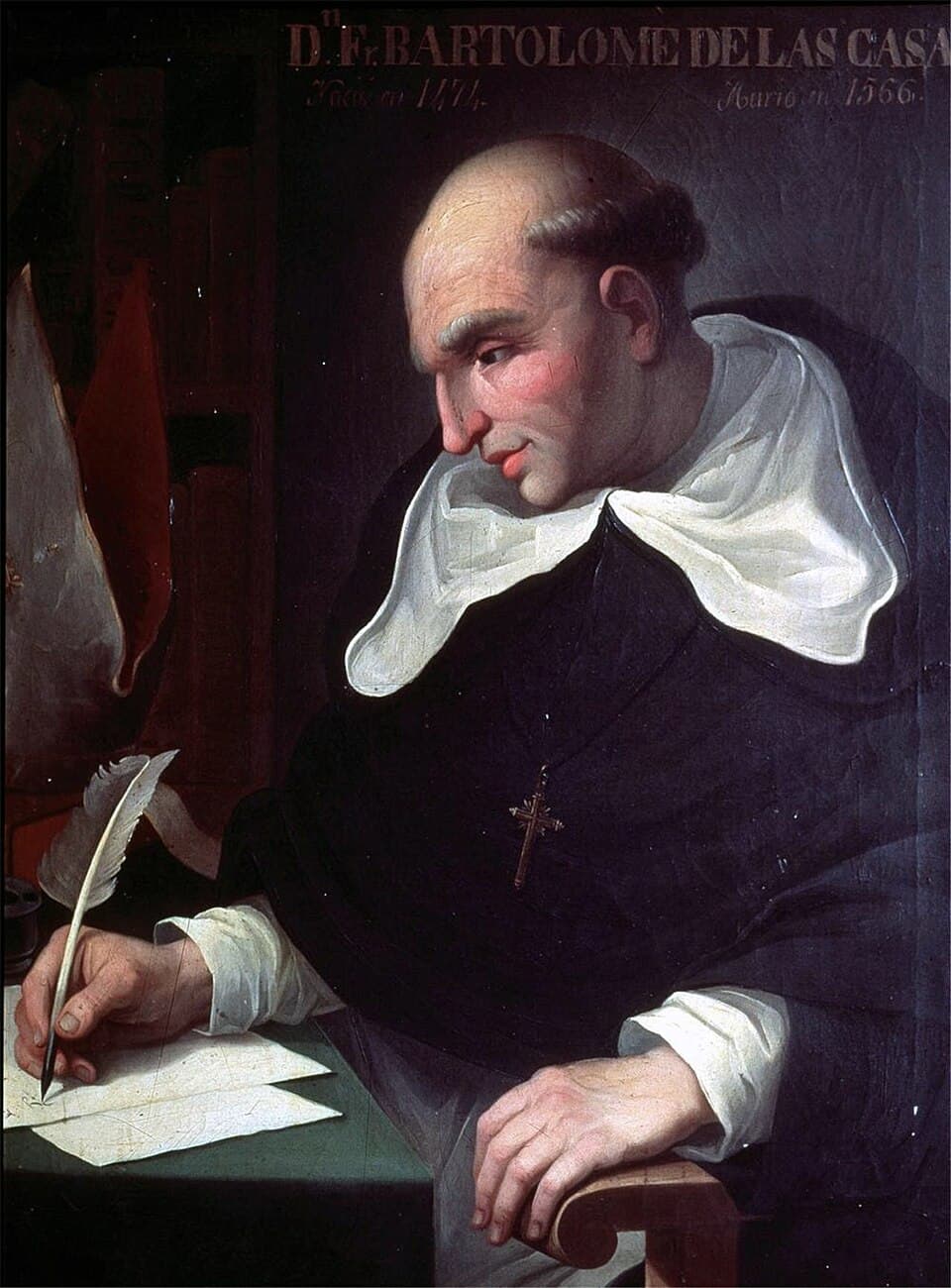 Porträt von Bartolomé de Las Casas, Dominikaner und Verteidiger der Indianer Amerikas im 16. Jahrhundert