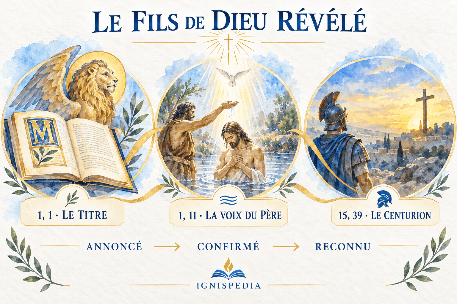 Trois proclamations du Fils de Dieu chez Marc, du premier verset à la confession du centurion
