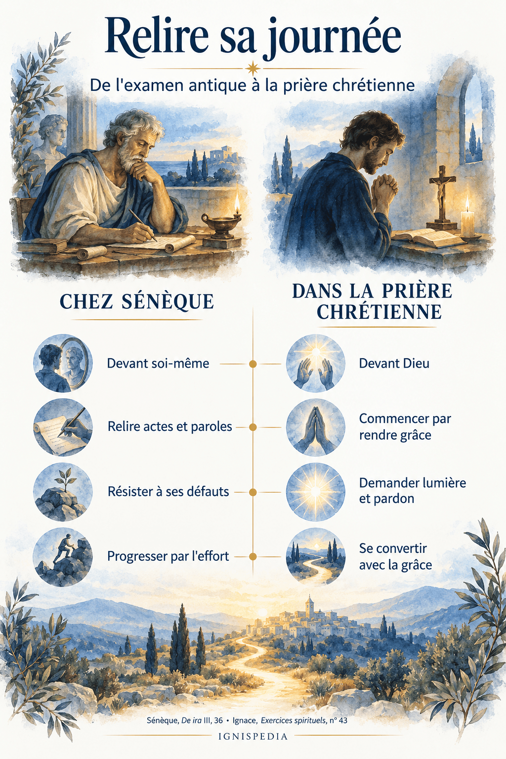 Comparing the evening review in Seneca with Christian prayer