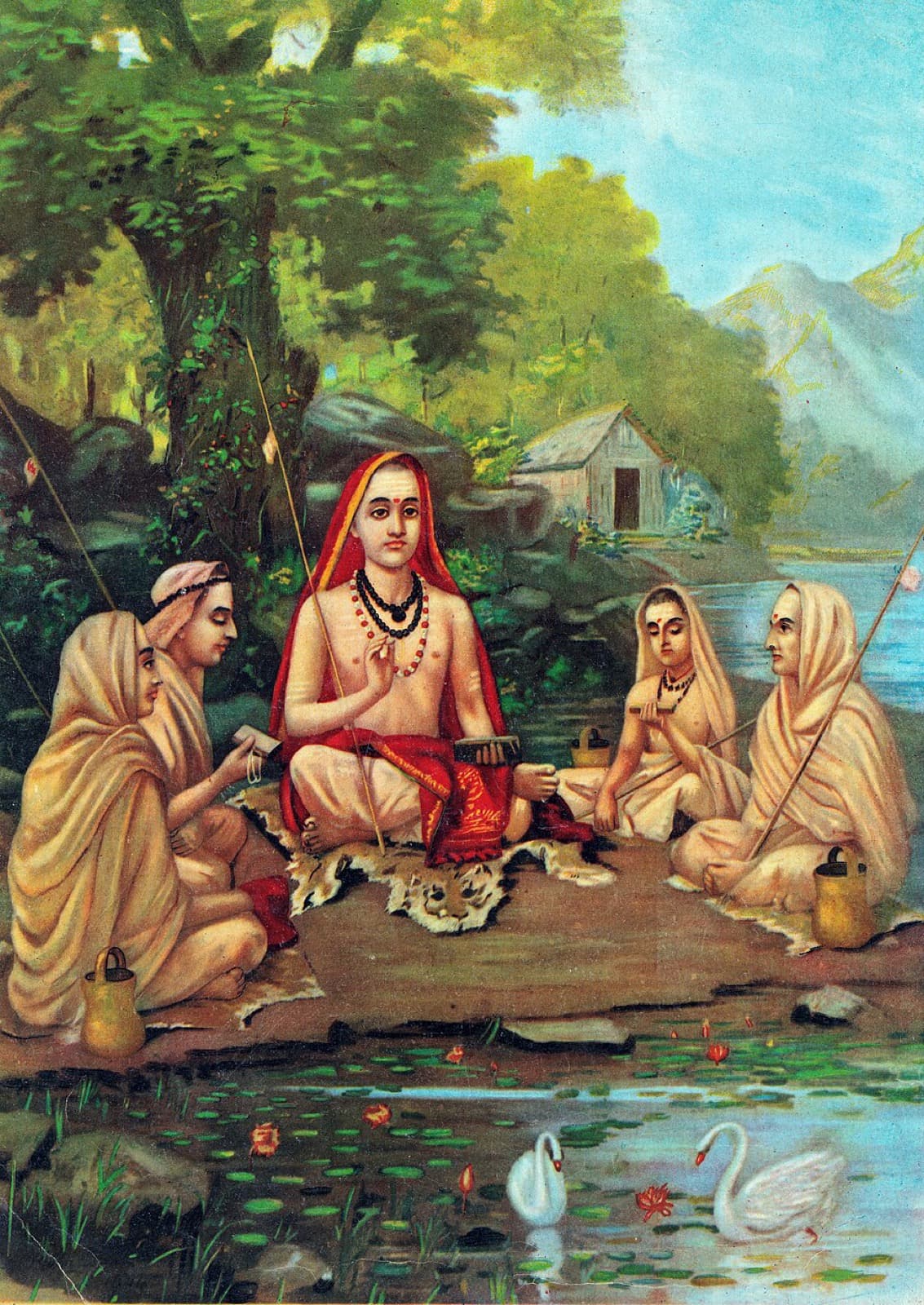 Adi Shankara portrayed by Raja Ravi Varma
