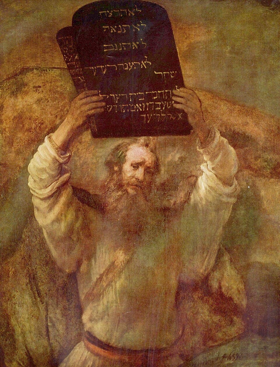 Rembrandt — Mose zeigt die Gesetzestafeln (1659)