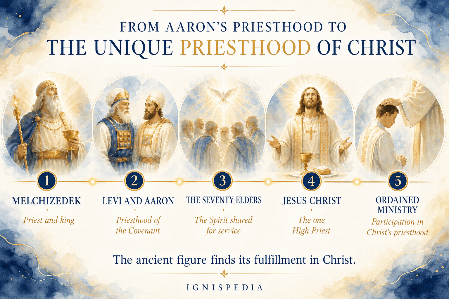 Timeline of the priesthood from Melchizedek and Aaron to Christ and ordained ministry