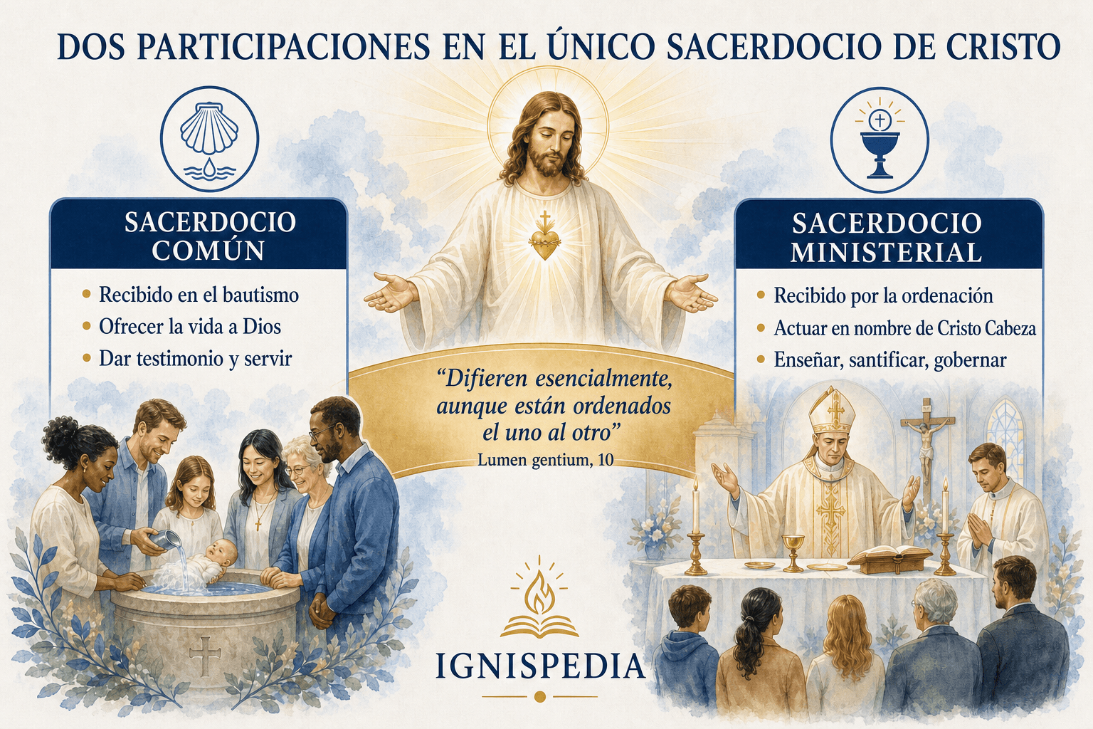 Comparación entre el sacerdocio común de los bautizados y el sacerdocio ministerial