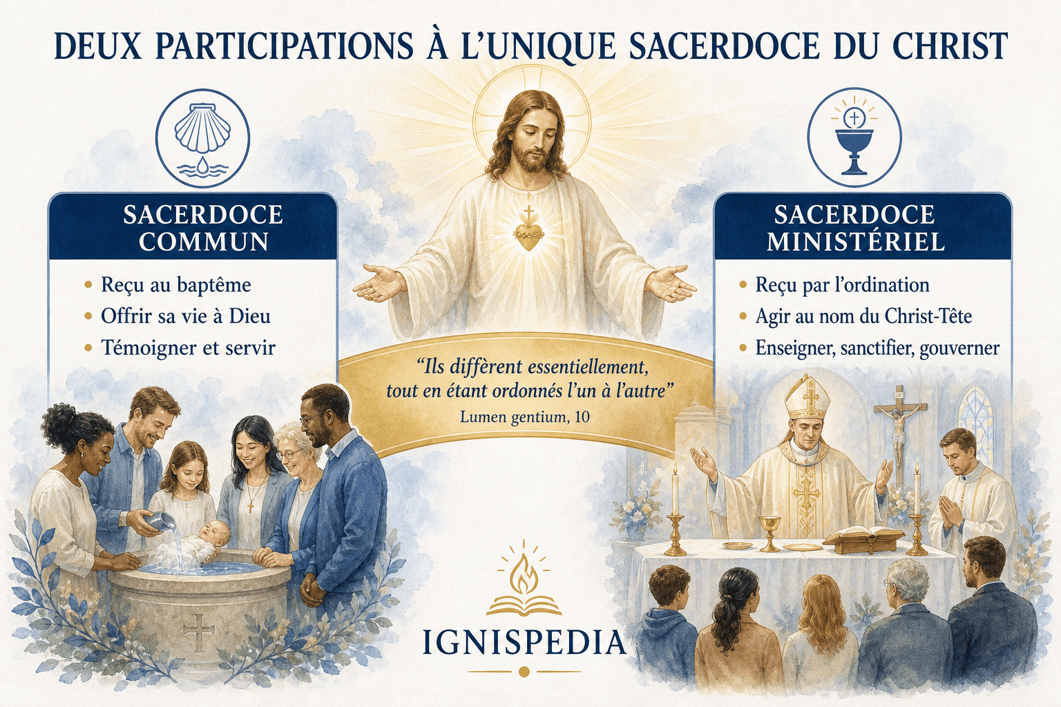 Comparaison du sacerdoce commun des baptisés et du sacerdoce ministériel