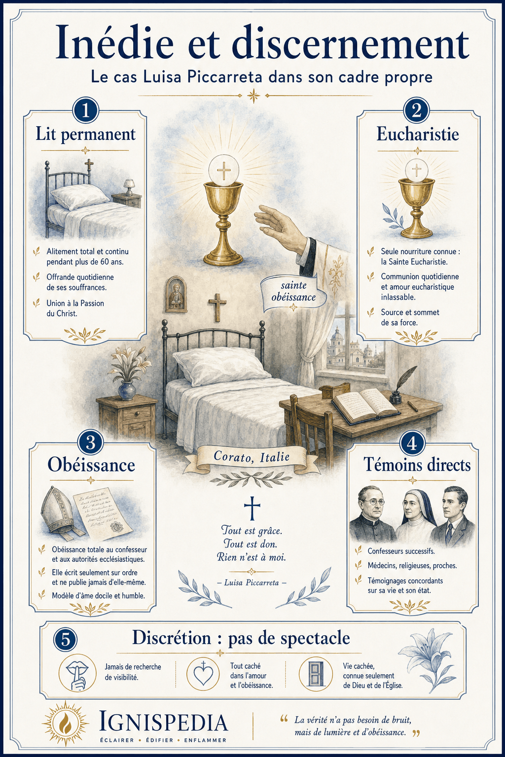 Schéma sur l'inédie et l'état mystique de Luisa Piccarreta