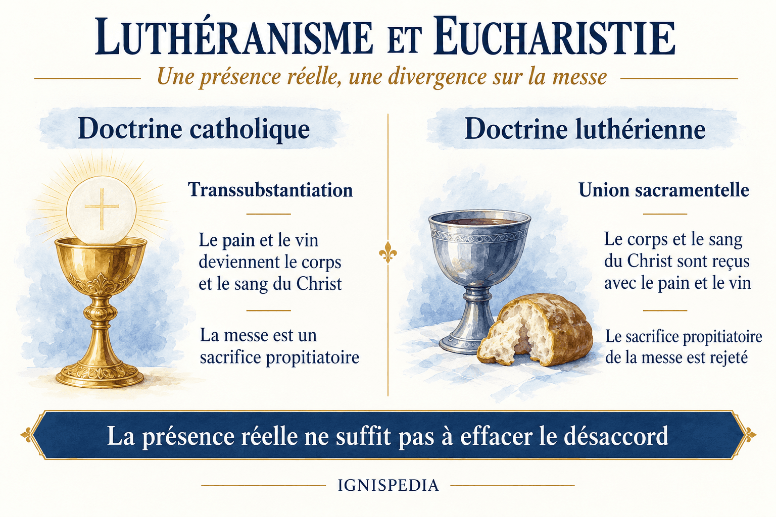 Transsubstantiation und sakramentale Vereinigung: die katholische und die lutherische Position.