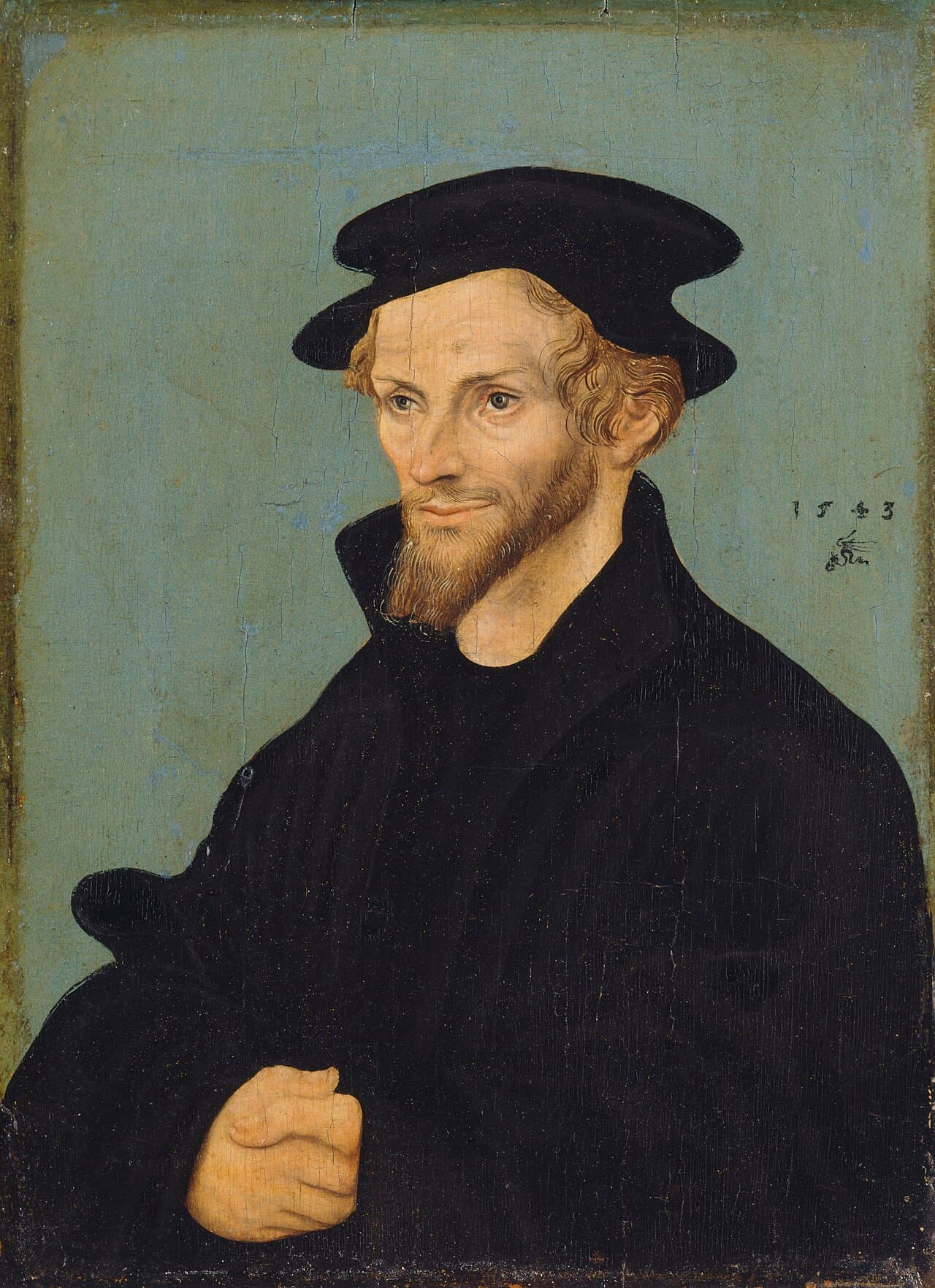 Felipe Melanchton, retrato del taller de Lucas Cranach el Viejo, 1543