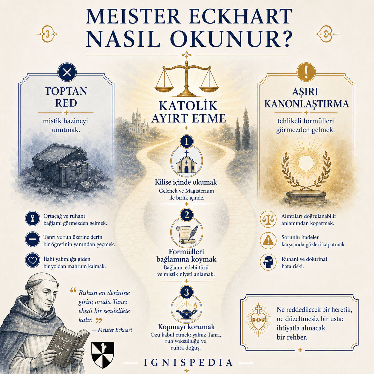 Meister Eckhart’ı topluca reddetmeden ya da haksızca aziz ilan etmeden okumak için Katolik ayırt etme şeması