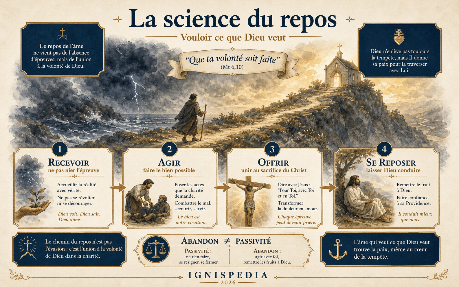Infographie : la science du repos, vouloir ce que Dieu veut