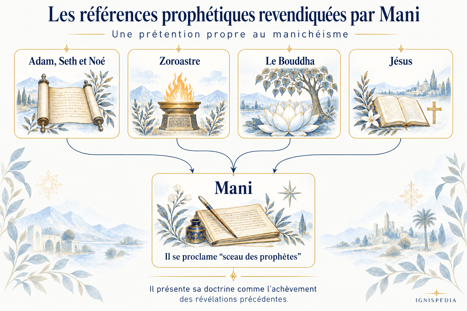 Le figure religiose di cui Mani rivendica la successione