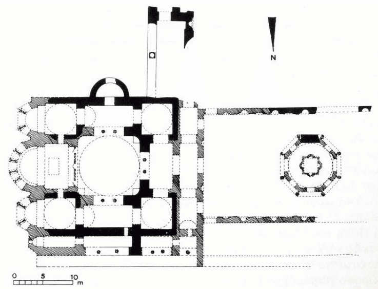 Pianta del katholikon del monastero di San Giorgio dei Mangani a Costantinopoli