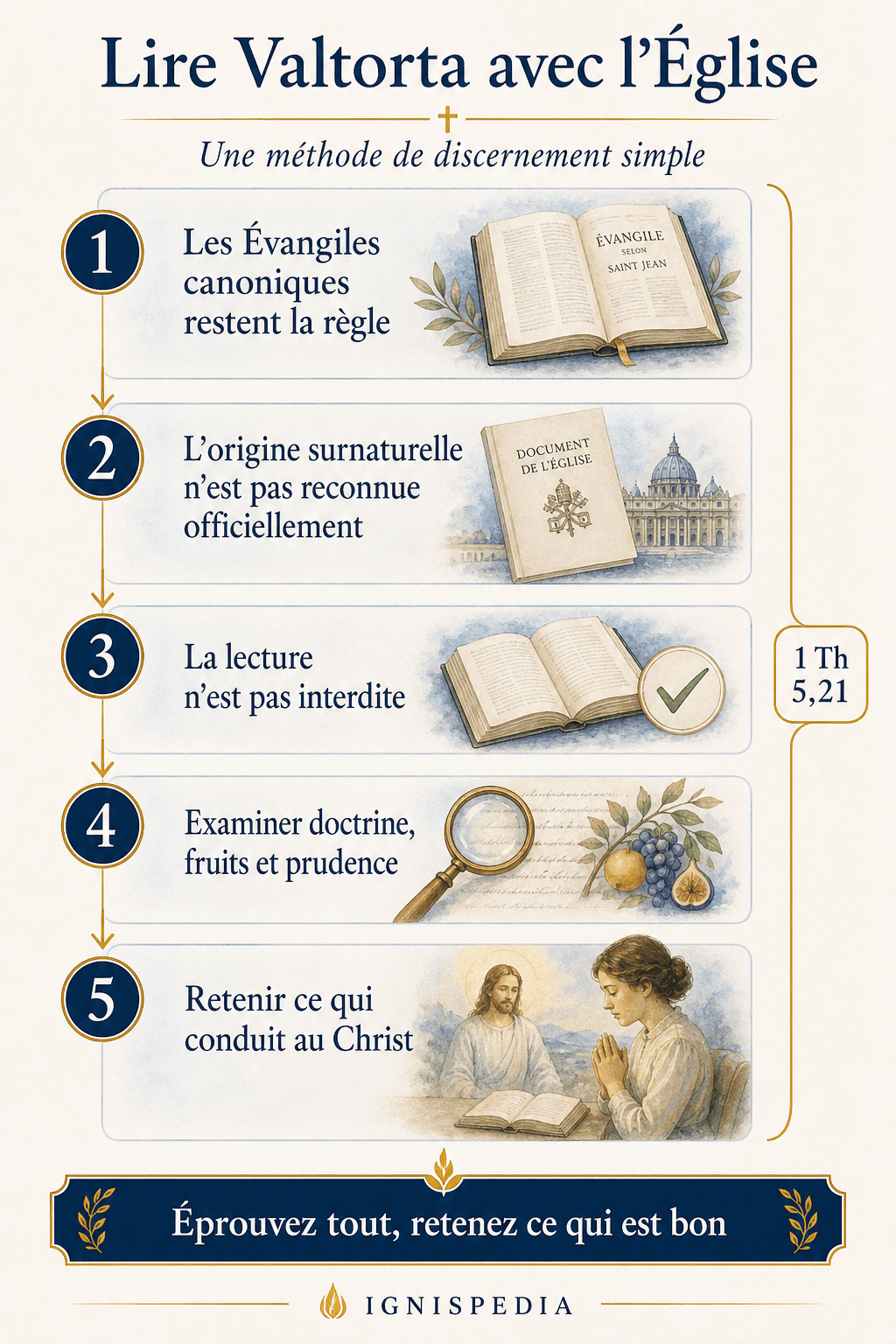 Infographic phân định Công giáo để đọc Maria Valtorta cùng với Giáo Hội