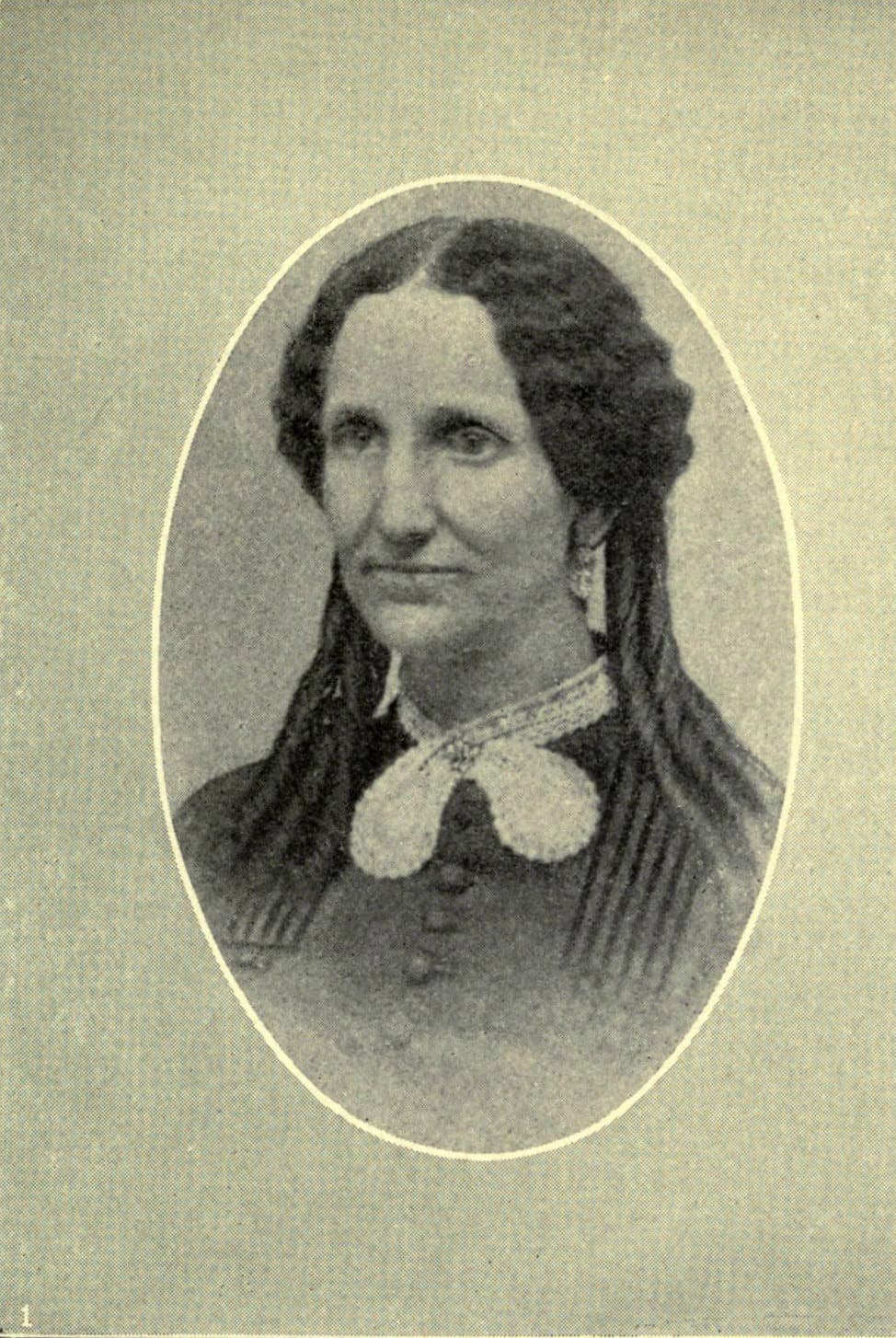 1870'te yaklaşık kırk dokuz yaşındayken çekilmiş Mary Baker Eddy'nin fotoğrafik portresi
